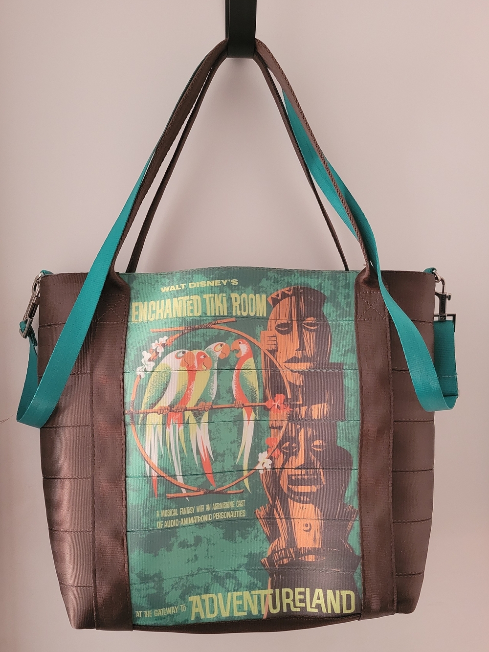 Enchanted Tiki Room Adventureland Tote - Teal & Brown